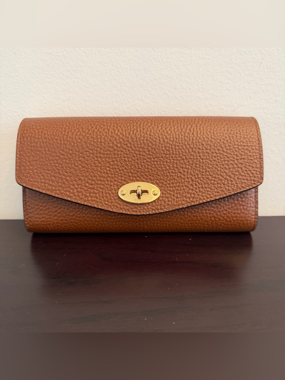 Never Used Mulberry Darley Wallet in Oak Classic Grain